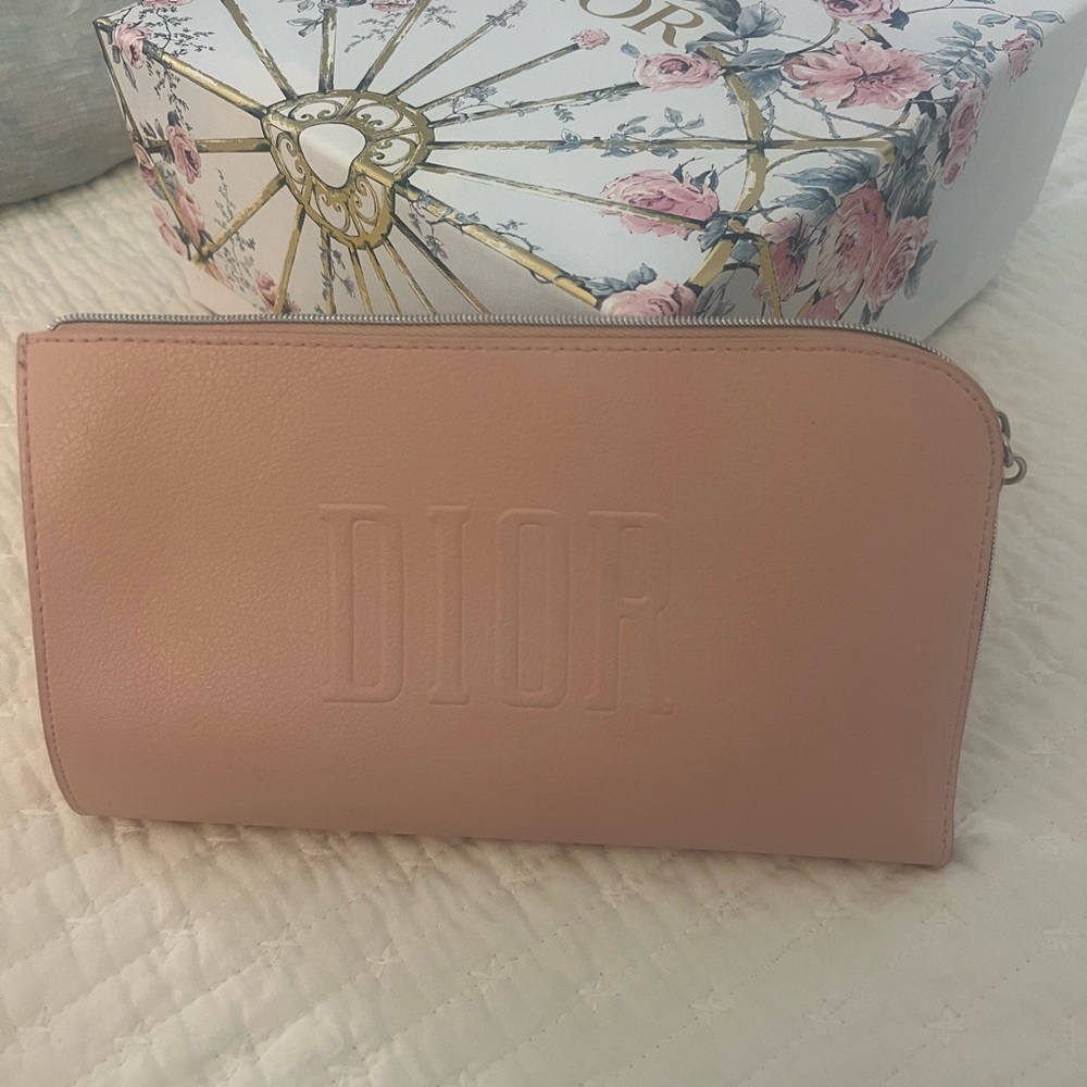 Dior Light Pink Zippered Pouch or Clutch